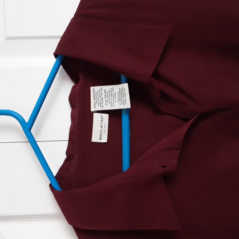 White Stag Plus 26W Burgundy color long sleeves - Picture 2 of 6